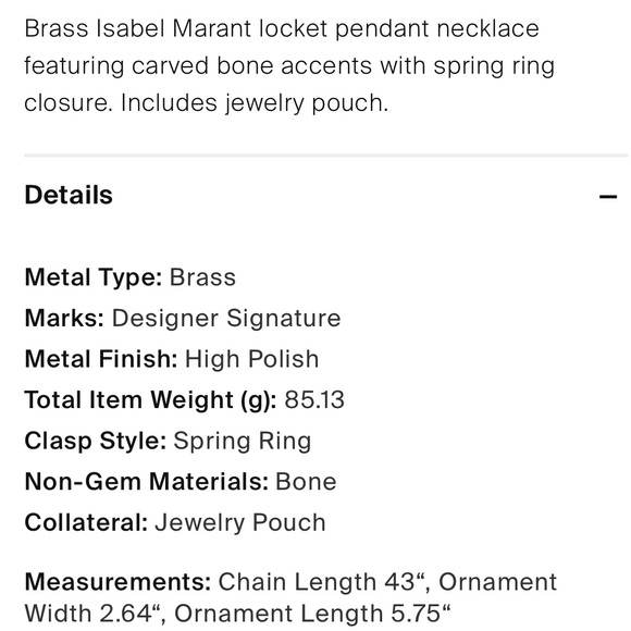 Isabel Marant Fish Pendant Necklace - Picture 5 of 5